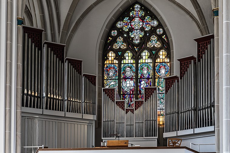 Blick auf die Orgel in St. Johann