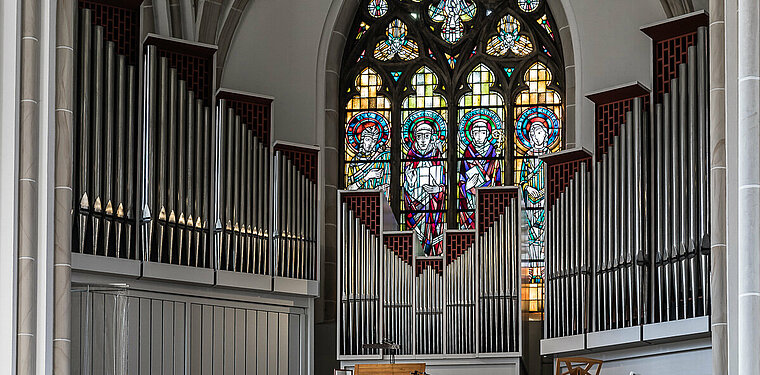 Blick auf die Orgel von St. Johann