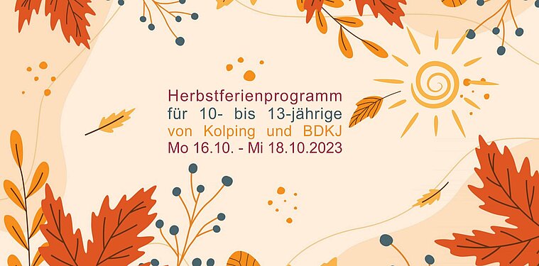 Herbstliches Bild für das Ferienprogramm im Oktober