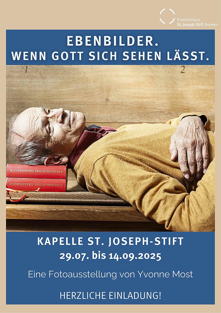 Plakat zur Fotoausstellung "Ebenbilder. Wenn Gott sich sehen lässt"