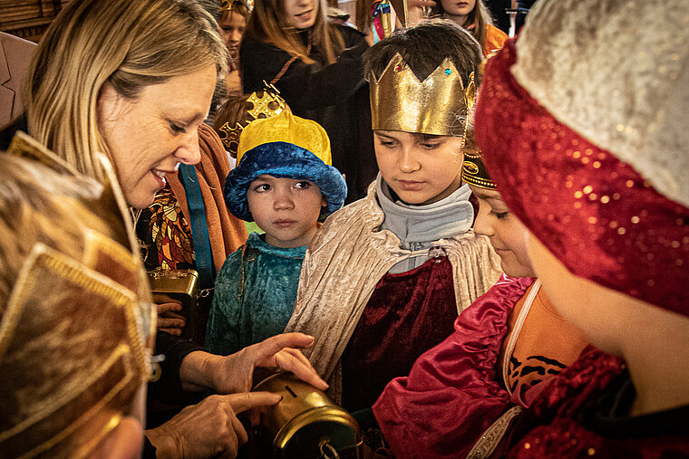 Sternsinger bei Bürgermeisterin Schäfer im Bremer Rathaus